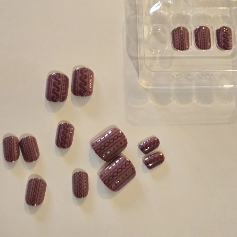 Red Aspen Nail Dashes - Laura's Sweater Dres